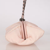 Chanel Kisslock Clutch Pink Satin Taffeta 2011 RHW
