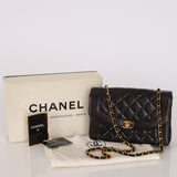 Chanel Medium Diana Black Lambskin 1996 24K GP
