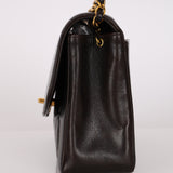 Chanel Medium Diana Black Lambskin 1996 24K GP