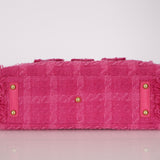 Chanel 2019 Pink Tweed Logo Zip Shopping Tote