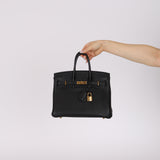 Hermès 2009 Noir Togo Retourne Birkin 25 GHW