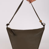Loewe Dark Khaki Calfskin Mini Hammock Hobo
