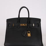 Hermès 2009 Noir Togo Retourne Birkin 25 GHW