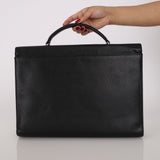 Chanel Briefcase Black Bare Caviar 1995 24K GP