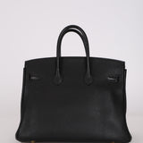Hermès 2009 Noir Togo Retourne Birkin 25 GHW