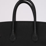 Hermès 2009 Noir Togo Retourne Birkin 25 GHW