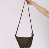 Loewe Dark Khaki Calfskin Mini Hammock Hobo