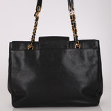Chanel XL Supermodel Tote Black Caviar 1996 24K GP