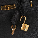 Hermès 2009 Noir Togo Retourne Birkin 25 GHW