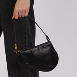 Rare Christian Dior 2001 Black Frogskin Saddle Pochette