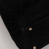 Rare Chanel 2000s Black Suede Turnlock Trapezoid Jumbo Flap