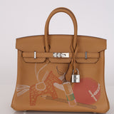 Limited Edition Hermès 2022 Biscuit Swift In and Out Birkin 25 PHW