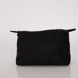 Rare Chanel 2000s Black Suede Turnlock Trapezoid Jumbo Flap