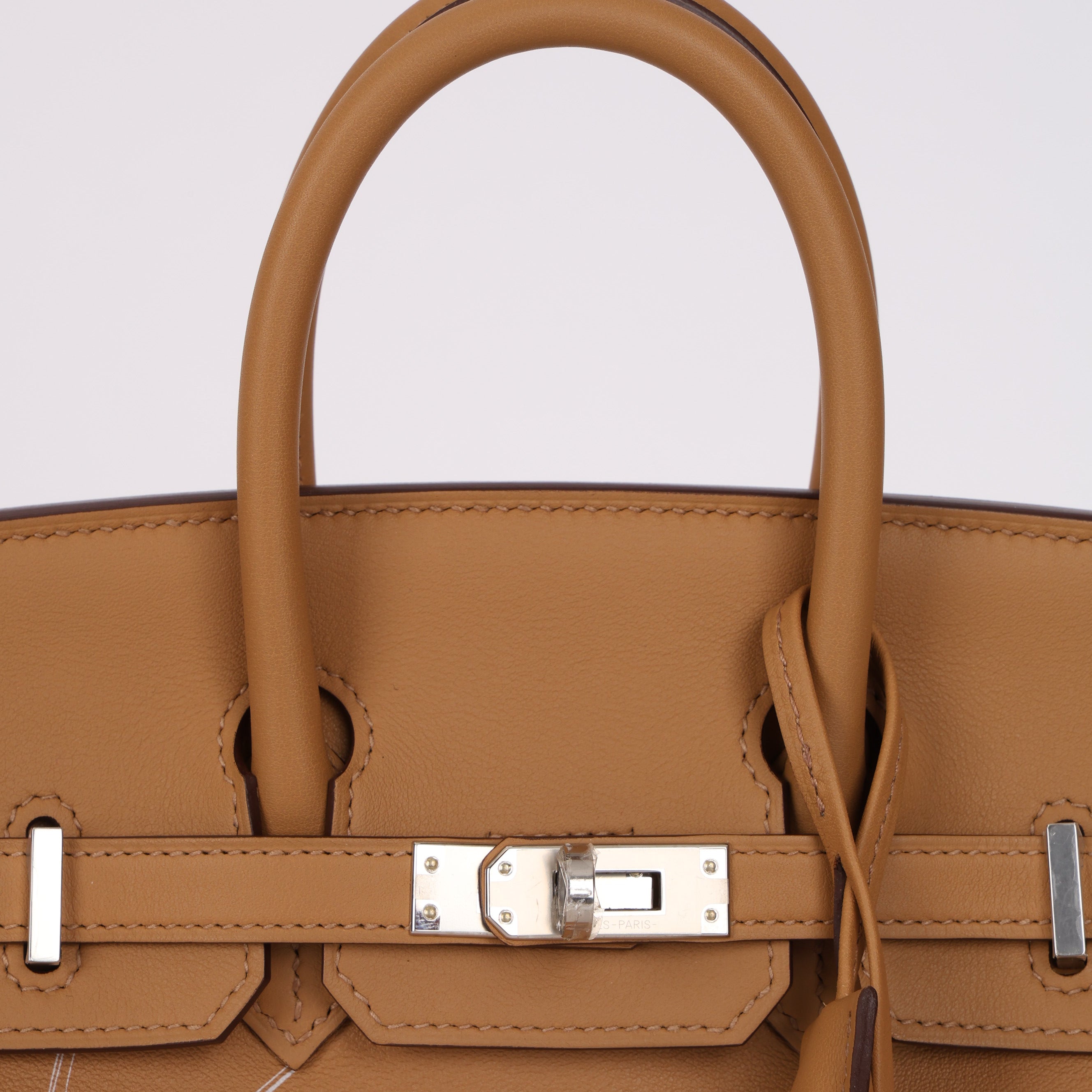 Limited Edition Hermès 2022 Biscuit Swift In and Out Birkin 25 PHW