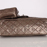 Ultra-Rare Chanel 2.55 Small Reissue Double Flap with Mini Flap Metallic Bronze Crinkled Calfskin 2009 DSHW