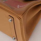 Limited Edition Hermès 2022 Biscuit Swift In and Out Birkin 25 PHW