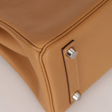 Limited Edition Hermès 2022 Biscuit Swift In and Out Birkin 25 PHW