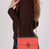 Louis Vuitton Sweet Coral Leather Bloom Wallet on Chain