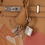 Limited Edition Hermès 2022 Biscuit Swift In and Out Birkin 25 PHW