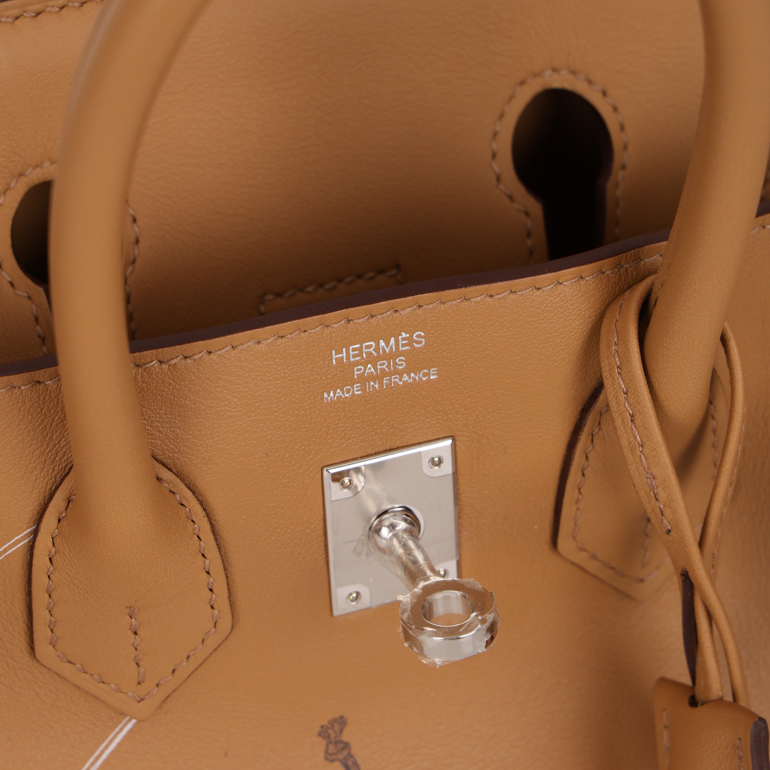 Limited Edition Hermès 2022 Biscuit Swift In and Out Birkin 25 PHW