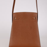 Hermès 1987 Gold Courchevel Kelly Sport 20 GHW