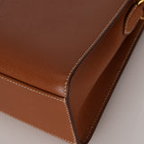 Hermès 1987 Gold Courchevel Kelly Sport 20 GHW