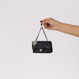 Chanel Micro Classic Double Flap Black Lambskin 2022 GHW