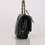 Chanel Micro Classic Double Flap Black Lambskin 2022 GHW