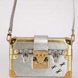 Louis Vuitton Metallic Silver Epi Petite Malle