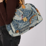 Louis Vuitton Monogram Denim Patchwork Bowly Bag