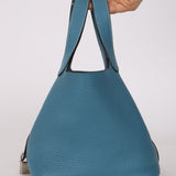 Hermès 2013 Bleu Jean Clemence Picotin 18 PHW