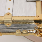 Louis Vuitton Metallic Silver Epi Petite Malle