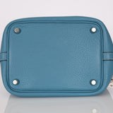 Hermès 2013 Bleu Jean Clemence Picotin 18 PHW