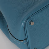 Hermès 2013 Bleu Jean Clemence Picotin 18 PHW