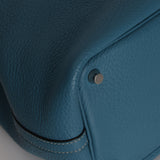 Hermès 2013 Bleu Jean Clemence Picotin 18 PHW