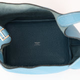 Hermès 2013 Bleu Jean Clemence Picotin 18 PHW