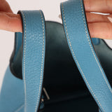 Hermès 2013 Bleu Jean Clemence Picotin 18 PHW