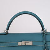 Hermès 2006 Bleu Jean Togo Kelly 32 Retourne PHW