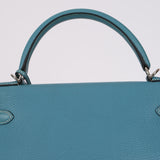 Hermès 2006 Bleu Jean Togo Kelly 32 Retourne PHW