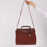 Hermès 2001 Rouge H Toile Officier and Vache Hunter Herbag 31 GHW