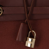 Hermès 2001 Rouge H Toile Officier and Vache Hunter Herbag 31 GHW