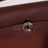 Hermès 2001 Rouge H Toile Officier and Vache Hunter Herbag 31 GHW