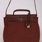 Hermès 2001 Rouge H Toile Officier and Vache Hunter Herbag 31 GHW