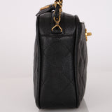 Chanel Turnlock Camera Bag Black Caviar 1994 24K GP