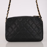 Chanel Turnlock Camera Bag Black Caviar 1994 24K GP