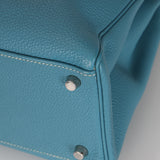 Hermès 2006 Bleu Jean Togo Kelly 32 Retourne PHW