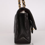 Chanel Medium Classic Double Flap Black Lambskin 1993 24K GP