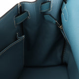 Hermès 2006 Bleu Jean Togo Kelly 32 Retourne PHW