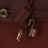 Hermès 2001 Rouge H Toile Officier and Vache Hunter Herbag 31 GHW