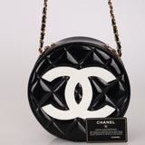 Limited Edition Chanel 1994 Patent Rounded Vanity Bag